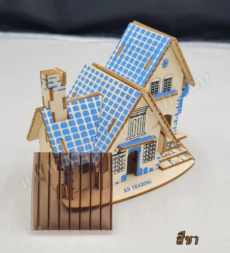 โพลีคาร์บอเนต แผ่นลูกฟูก สีชา