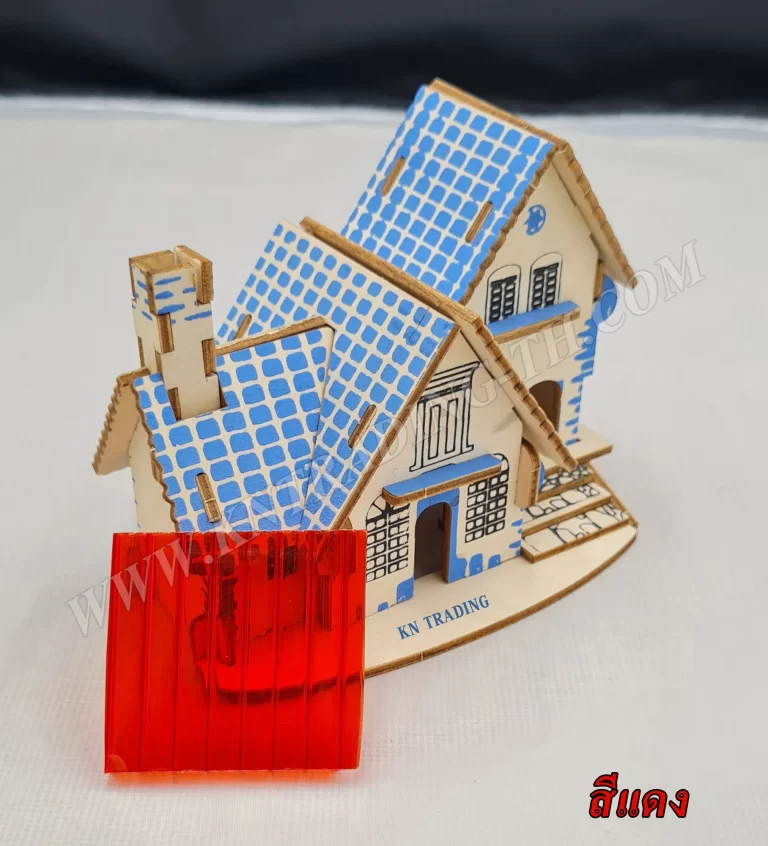 โพลีคาร์บอเนต แผ่นลูกฟูก สีแดง