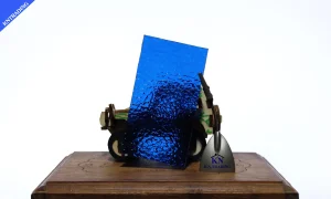 แผ่นตัน ผิวเปลือกส้มสีน้ำเงิน