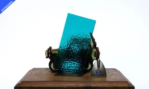 แผ่นตันผิวเปลือกส้มสีฟ้าน้ำทะเล