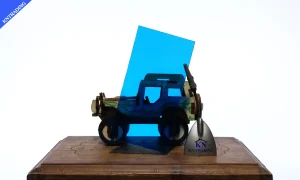 แผ่นตันผิวเรียบสีฟ้า